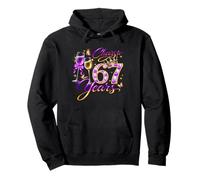 Cheers To 67 Years Old Wedding Anniversary 67th Birthday Pullover Hoodie