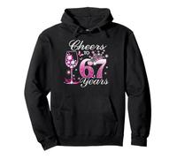 Cheers To 67 Years Old Wedding Anniversary 67th Birthday Pullover Hoodie