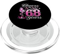 Cheers To 68 Years Old Wedding Anniversary 68th Birthday PopSockets PopGrip for MagSafe