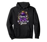 Cheers To 68 Years Old Wedding Anniversary 68th Birthday Pullover Hoodie