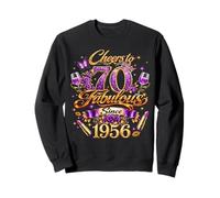 Cheers To 70 Years Old Wedding Anniversary 70th Birthday Sweatshirt