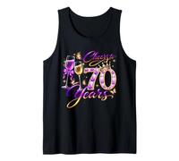 Cheers to 70 Years Old Wedding Anniversary 70th Birthday Tank Top