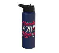Cheers to 70 Years Wine Lover 70th Birthday Stainless Steel Insulated Water Bottle