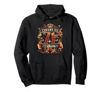 Cheers To 71 Years Old Wedding Anniversary 71st Birthday Pullover Hoodie