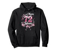 Cheers To 72 Years Old Wedding Anniversary 72nd Birthday Pullover Hoodie