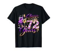 Cheers to 72 Years Old Wedding Anniversary 72nd Birthday T-Shirt