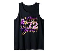 Cheers to 72 Years Old Wedding Anniversary 72nd Birthday Tank Top