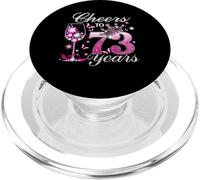 Cheers To 73 Years Old Wedding Anniversary 73rd Birthday PopSockets PopGrip for MagSafe