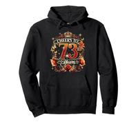 Cheers To 73 Years Old Wedding Anniversary 73rd Birthday Pullover Hoodie