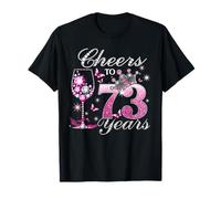 Cheers to 73 Years Old Wedding Anniversary 73rd Birthday T-Shirt