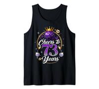 Cheers to 73 Years Old Wedding Anniversary 73rd Birthday Tank Top