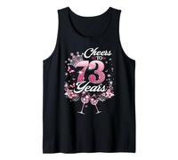 Cheers to 73 Years Old Wedding Anniversary 73rd Birthday Tank Top