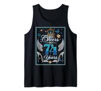 Cheers to 74 Years Old Wedding Anniversary 74th Birthday Tank Top