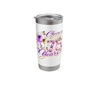 Cheers to 75 Years Old Wedding Anniversary 75th Birthday Stainless Steel Insulated Tumbler