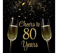 Cheers to 80 Years | 80th Birthday Guest Book | 80th Party Guest Sign In & Message Book | Gift Log | Memory Keepsake
