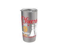 Cheers to 9 Years Happily Ever After 9th Anniversary Married Stainless Steel Insulated Tumbler