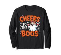 Cheers to The Boos Funny Halloween Ghost Long Sleeve T-Shirt