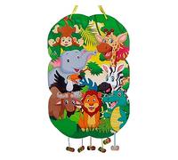 Cheerset Children's Jungle Animals Birthday Pinata, Cardboard, 7L, Ages 3+ (Rainbow)