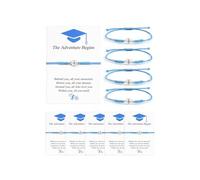 CheersLife 10 Pcs Graduation Gifts for Him/Her, 2025 College Master Doctor High School Graduation Gifts for Classmate Friend Son Nephew Daughter Girls Boys Compass Bracelet (Blue)