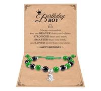CheersLife Boys Birthday Bracelet - Unusual Gift for Son, Grandson, Nephew, Brother (Silvery)