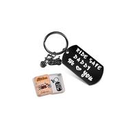 CheersLife Daddy Gifts,Fathers Day,Dad Birthday Present from Son Daughter,Dad Cool Motorcycle Biker Keyring - Ride Safe Daddy We Love You
