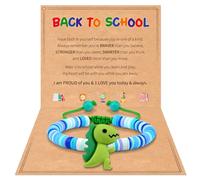 CheersLife Dinosaur Bracelet First Day of School Gift Kindergarten Preschool 1st 2nd Grade Bracelet Back to School Gift for Boys