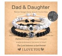 CheersLife Father Daughter Gifts, Daddy Gifts from Daughter Bracelet Christmas Fathers Day Valentines Day Birthday Gift Matching Bracelets