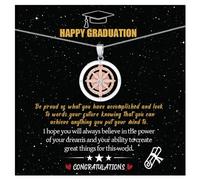 CheersLife Graduation Gifts for Her 2024 High School, Rotate Compass Necklace for Women Daughter Girls, Seniors College Graduate Gifts for Students Best Friends Granddaughter Sister Congratulations