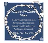 CheersLife Niece Gifts from Auntie,Niece Birthday Gifts for Women Girls Nieces Bracelet, Birthday Gift for Her Christmas Nieces Gift from Uncle