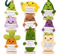 Cheerspace Friendly Veggies - Positive Potato, Emotional Support Pickle, Emotional Support Plush, Positive Crochet Animals, Mini Crochet Animals, Teacher Appreciation Gifts