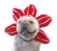CHEERTAILS Dog Costume Hat Ear Wrap Piranha Plant Design, Funny Dog Halloween Costumes Headwear, Warm Pet Ear Head Wrap for Cold Weather, Pet Cosplay Clothes for Birthday Party, Christmas,M