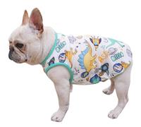 CHEERTAILS French Bulldog Clothes Dog Sweatshirts for Small Medium Dogs,Frenchie Clothes Shirts for Dogs,Soft Medium Dog Cooling Vest Costume Tshirts All Seasons, Planet Dinosaur,2XL