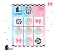 Cheerupp Burnout or Bows Gender Reveal Tic Tac Toe Board Game, Wheels Gender Reveal Ideas Games X and O Noughts and Crosses, He or She Signs Guessing Game Set for Baby Shower Party Favor Supplies