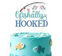 Cheerupp Fishing Bachelorette Party Decorations, Ofishally Hooked Cake Topper, Two Less Fish in the Sea Wedding Bridal Shower Engagement Party Supplies