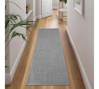 Cheerx Kitchen Runner, Non-Slip, Kitchen Rug, Washable, Woven Rug Kitchen Absorbent, High-Quality Kitchen Mats, Hallway Rug Runner for Kitchen, Dining Room, Laundry Room (Grey, 50 x 120 cm)