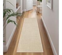 Cheerx Kitchen Runner, Non-Slip, Kitchen Rug, Washable, Woven Rug Kitchen Absorbent, High-Quality Kitchen Mats, Hallway Rug Runner for Kitchen, Dining Room, Laundry Room (Beige, 50 x 120 cm)