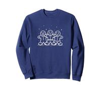 Cheery Gingerbread Men Trio Festive Holiday Design Sweatshirt