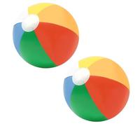 CHEERYMAGIC 2 Pcs Beach Balls, 12 Inches Inflatable Colorful Beach Ball Pool Float Balls for Outdoor Activity Summer Seaside Party A5CQCQ (Colour)