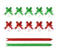 CHEERYMAGIC 20PCS Christmas Pull Bows for Gift Wrapping, Red Green Present Bows Pull Bow for Gifts Wrapping Flower Presents Basket Birthday Wedding Valentine Tie Crafts A3SDLH