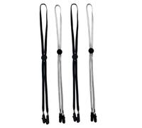 CHEERYMAGIC 4 Pcs Hat Strap Clips, Adjustable Removable Hat Chin Cord Cap Strap Clips for Outdoor Activities, Anti-Lost and Anti-Wind Golfing Fishing Boating Unisex A4MZFFJ Black