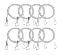 CHEERYMAGIC 8Pcs Picture Hanging Wire Adjustable Mirror Chain Stainless Steel 2m x1.5mm Heavy Duty Hanging Rope for Picture Mirror Curtain A30-GSDKS