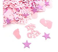 CHEERYMAGIC Baby Shower Confetti - Its A Girl, Glitter Confetti Sprinkles Birthday Party Table Scatters Decoration, Table Scatter Confetti Baby Gender Reveal Jungle Birthday Decorations A3BSZX(girl)