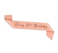 CHEERYMAGIC Birthday Sash, It's My Birthday Sash Happy Birthday for Girls Birthday Gift Party Decorations Supplies A6-SGSRJD (18th)