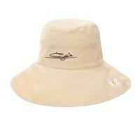 CHEERYMAGIC Bucket Hats Women, Print Bucket Hat Daisy Embroidery Summer Fisherman Hat Double-Side Ladies Foldable Fisherman Hat for Summer Hiking Camping Traveling Fishing A4DYYFM (Beige)