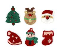 CHEERYMAGIC Christmas Hair Clips - 6PCS Santa Snowman Reindeer Set for Girls, Women - Xmas Hairpins Accessories for Party Gifts A9SDFJ