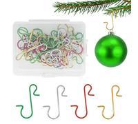 CHEERYMAGIC Christmas Ornament Hooks, 50PCS S-Shaped Bauble Hooks Metal Christmas Tree Hangers Hook for Xmas Party Balls Decorations Home Wedding DIY Crafts Hanging Decor A9HSSGG