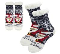 CHEERYMAGIC Christmas Slipper Socks,Christmas Fluffy Socks Fuzzy Bed Socks Non-Slip Bootee Winter Wool Socks Extra Warm Thermal Knit Socks for Women A4DBW (UK, Alpha, One Size, Regular)