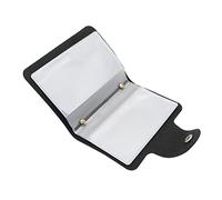 CHEERYMAGIC Credit Card Holders for Men & Women Soft Leather Bank Card Case Slim Pocket Wallet ID Card Organiser Business Card Case Purse with 24 Durable Plastic Insert Sleeves A6-XYKT (Black)