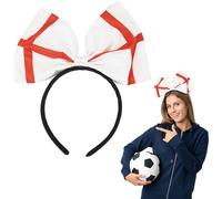 CHEERYMAGIC England Flag Headband, England Bow Hairband, St George Hair Accessory For Fancy Dress England Fan Support Football World Cup Costumes Royal Event 2026 Supplies A9HBSZFG