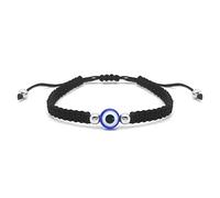 CHEERYMAGIC Evil Eye String Bracelets, Adjustable Handmade Evil Eye Bracelet Black String Bracelet Protection Bracelets Lucky Friendship Friendship for Women&men A6-LYJSL (Black)